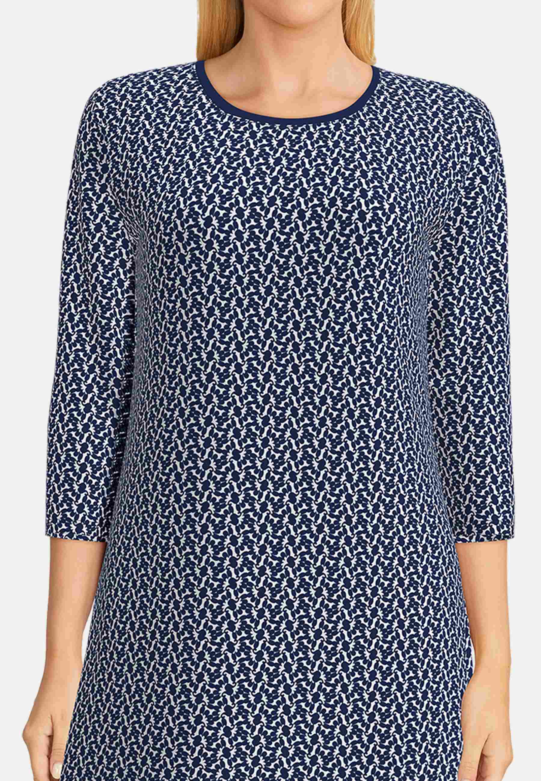 GÖTZBURG Damen Nachthemd blau bedruckt