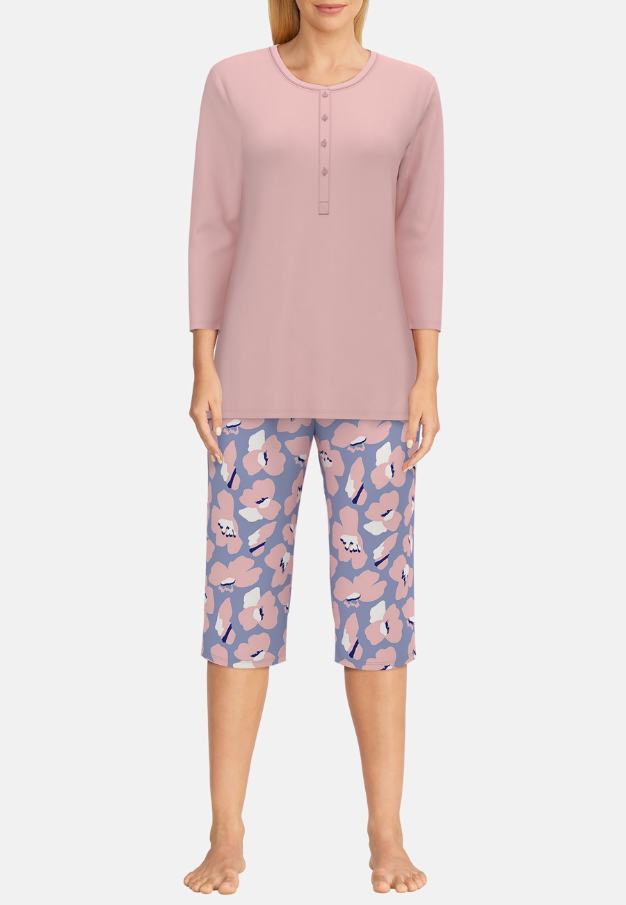 GÖTZBURG Damen Pyjama rot bedruckt