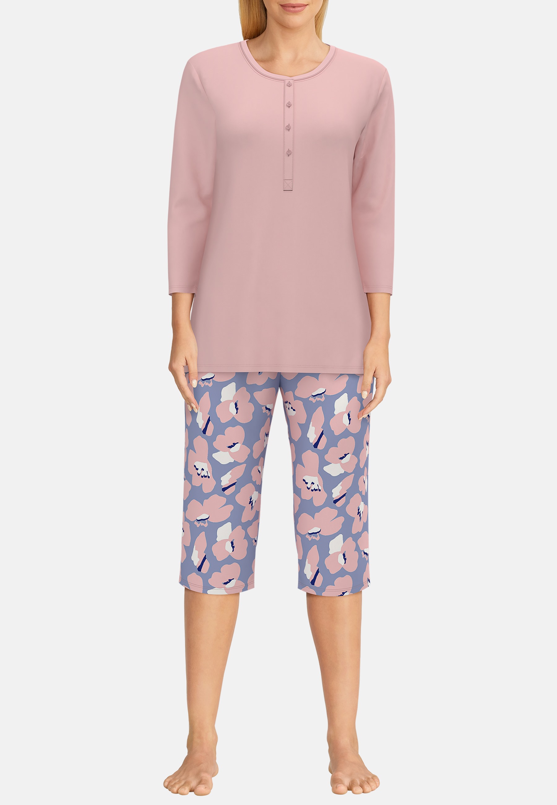 GÖTZBURG Damen Pyjama rot bedruckt