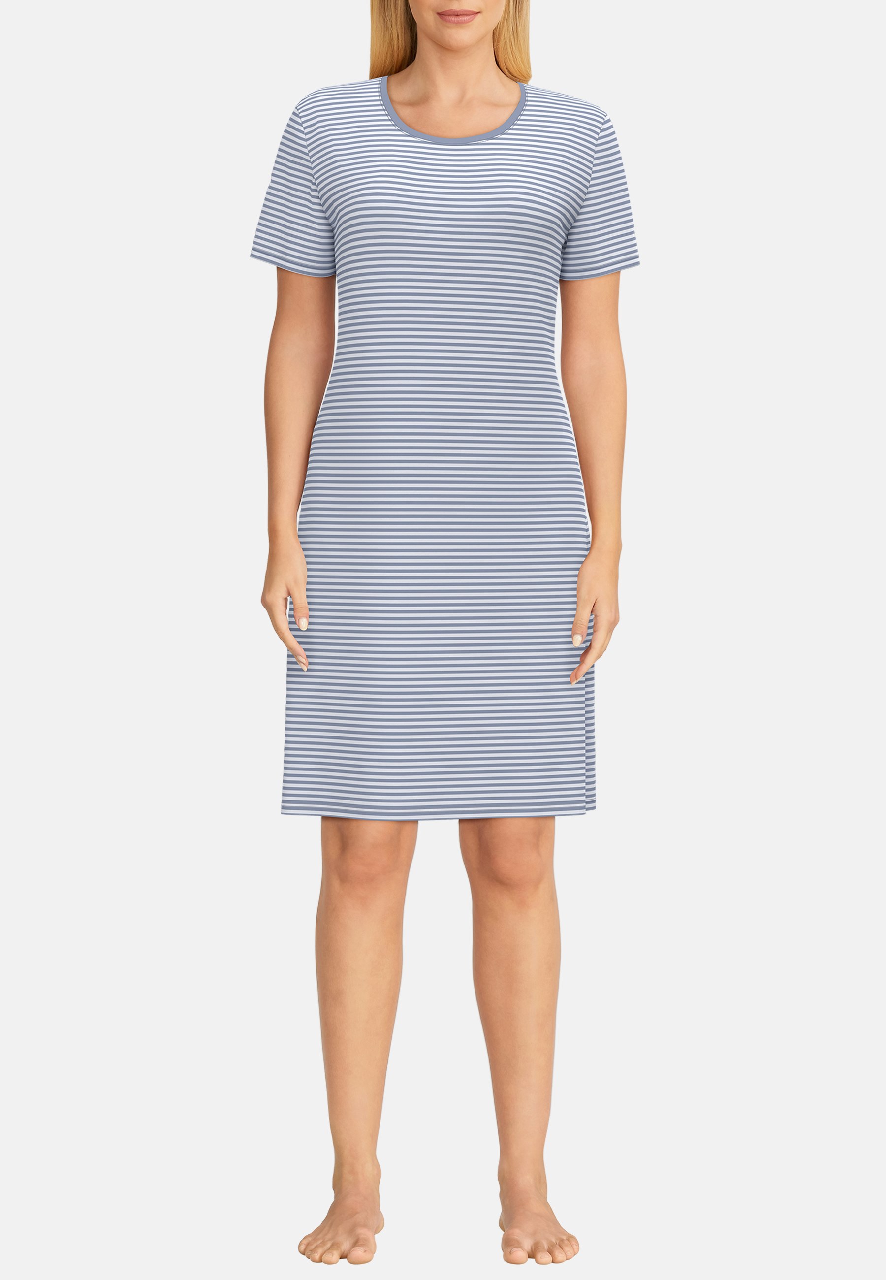 GÖTZBURG Damen Nachthemd blau quergestreift