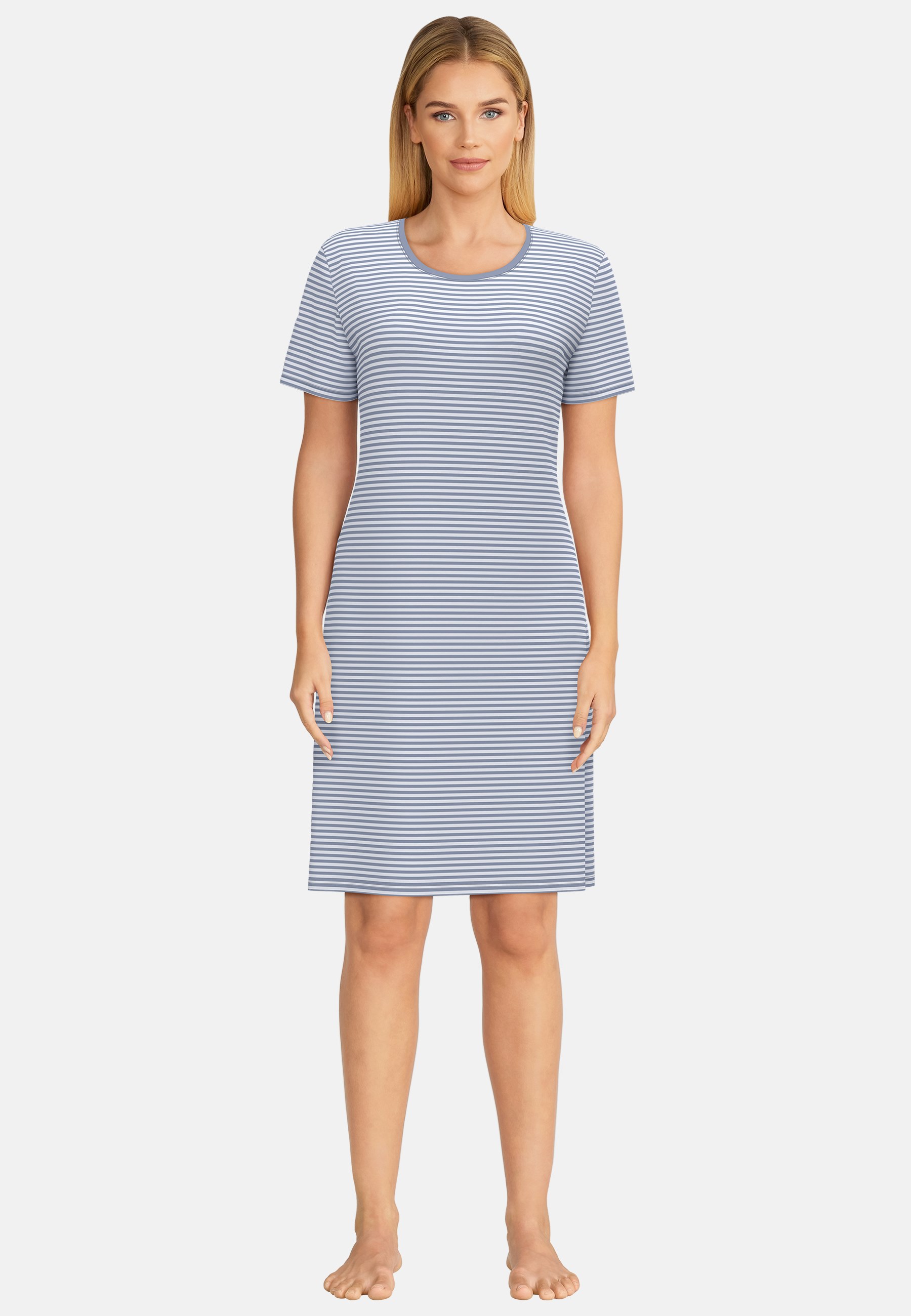GÖTZBURG Damen Nachthemd blau quergestreift