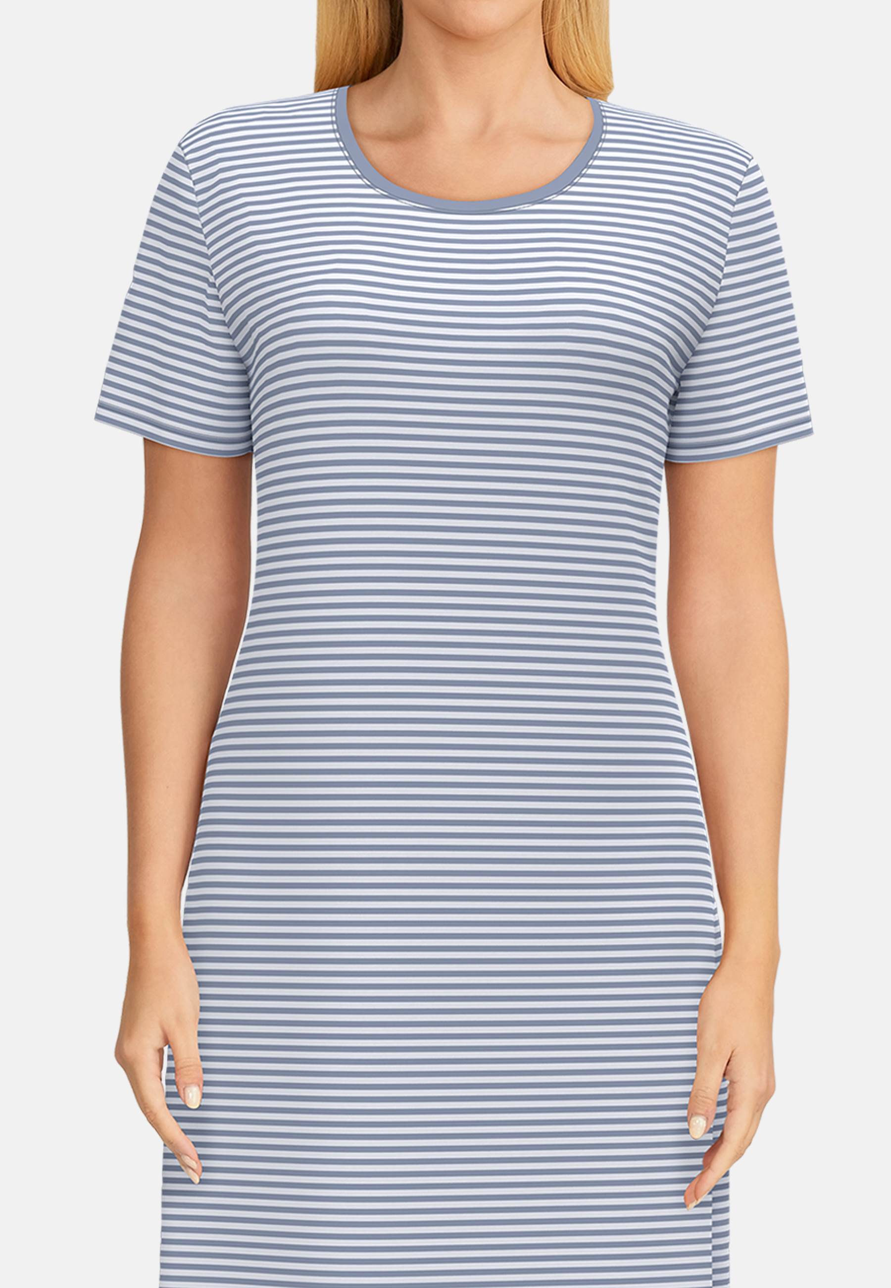 GÖTZBURG Damen Nachthemd blau quergestreift