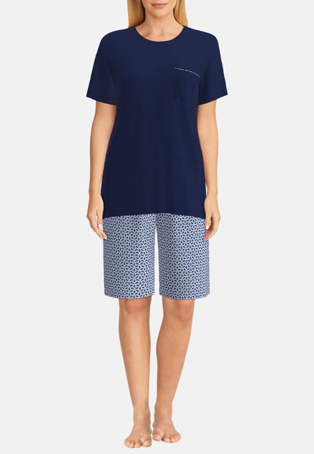 GÖTZBURG Damen Shorty blau bedruckt