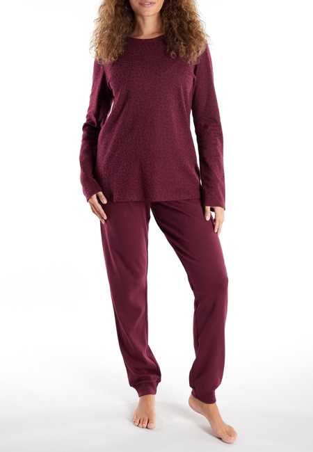 GÖTZBURG Damen Pyjama lila bedruckt