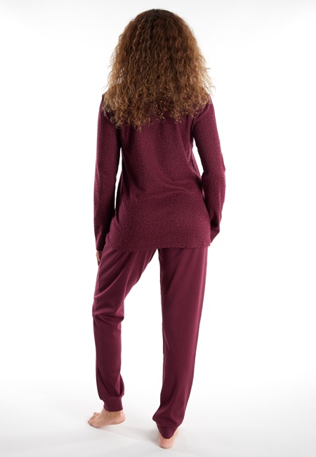 GÖTZBURG Damen Pyjama lila bedruckt