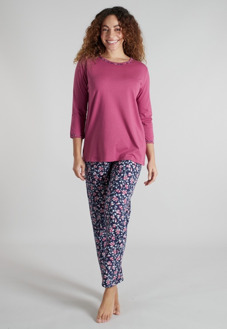GÖTZBURG Damen Pyjama rot bedruckt