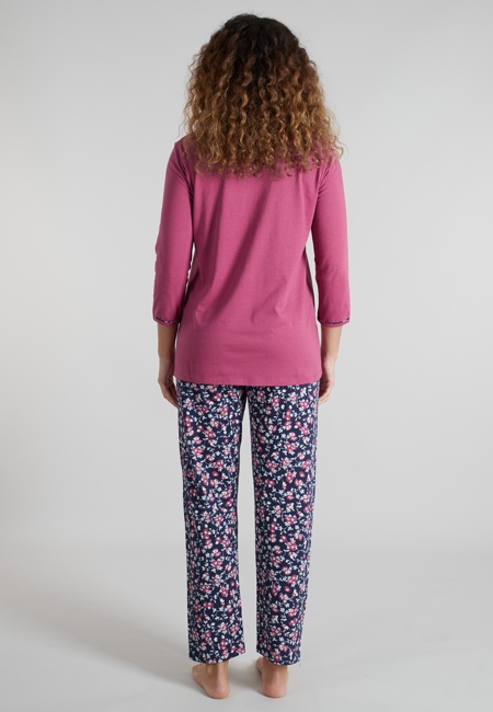 GÖTZBURG Damen Pyjama rot bedruckt