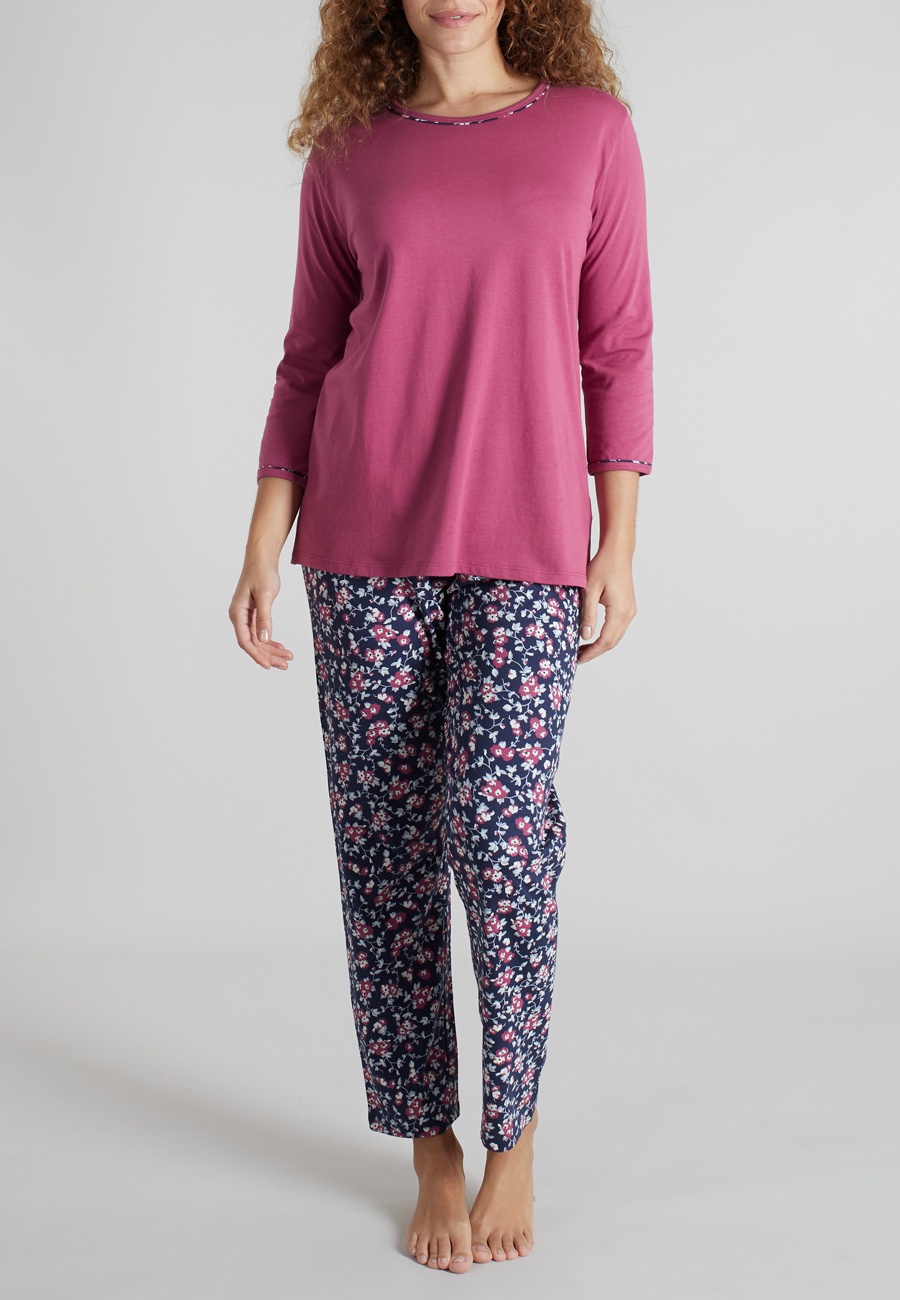 GÖTZBURG Damen Pyjama rot bedruckt