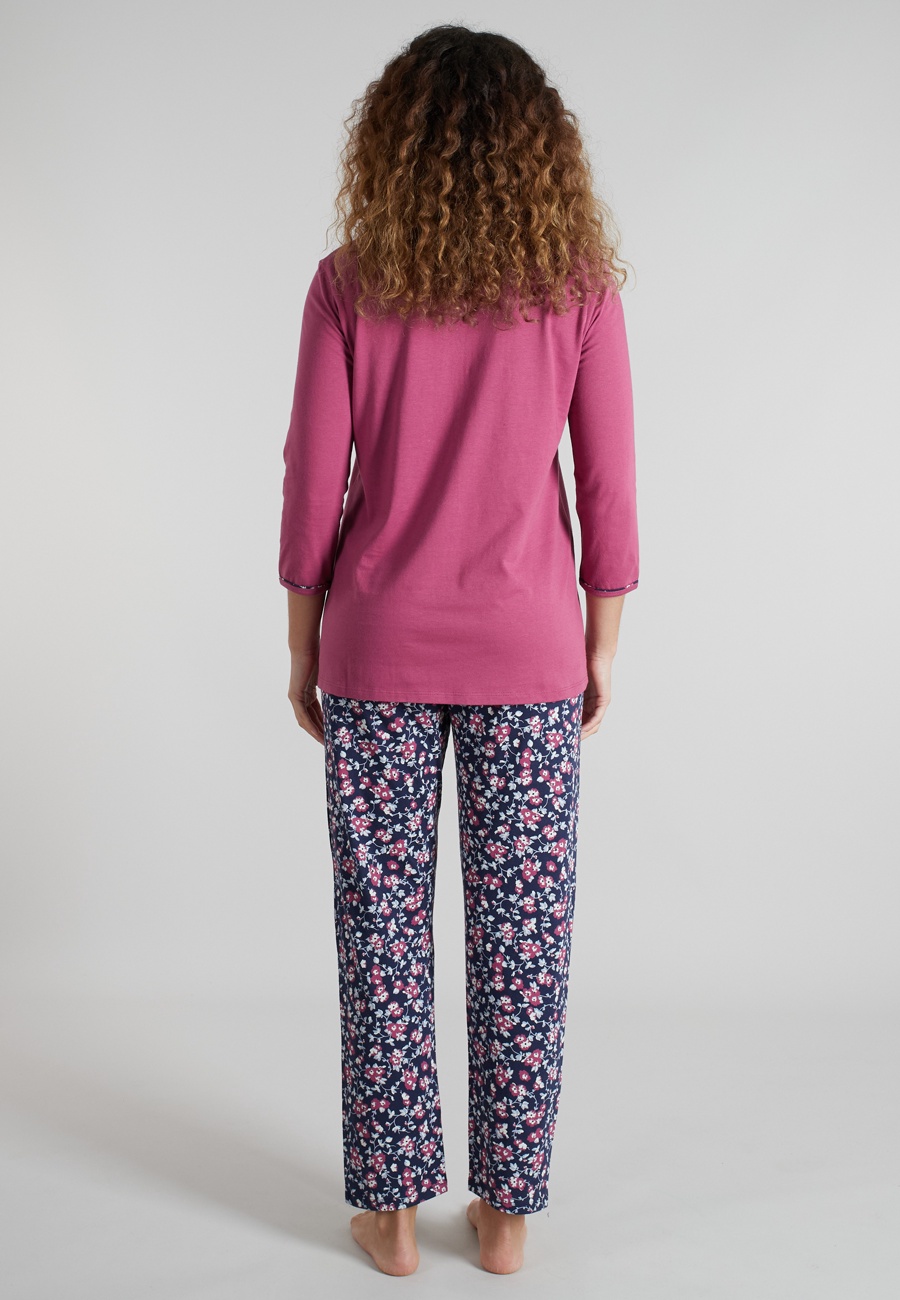 GÖTZBURG Damen Pyjama rot bedruckt