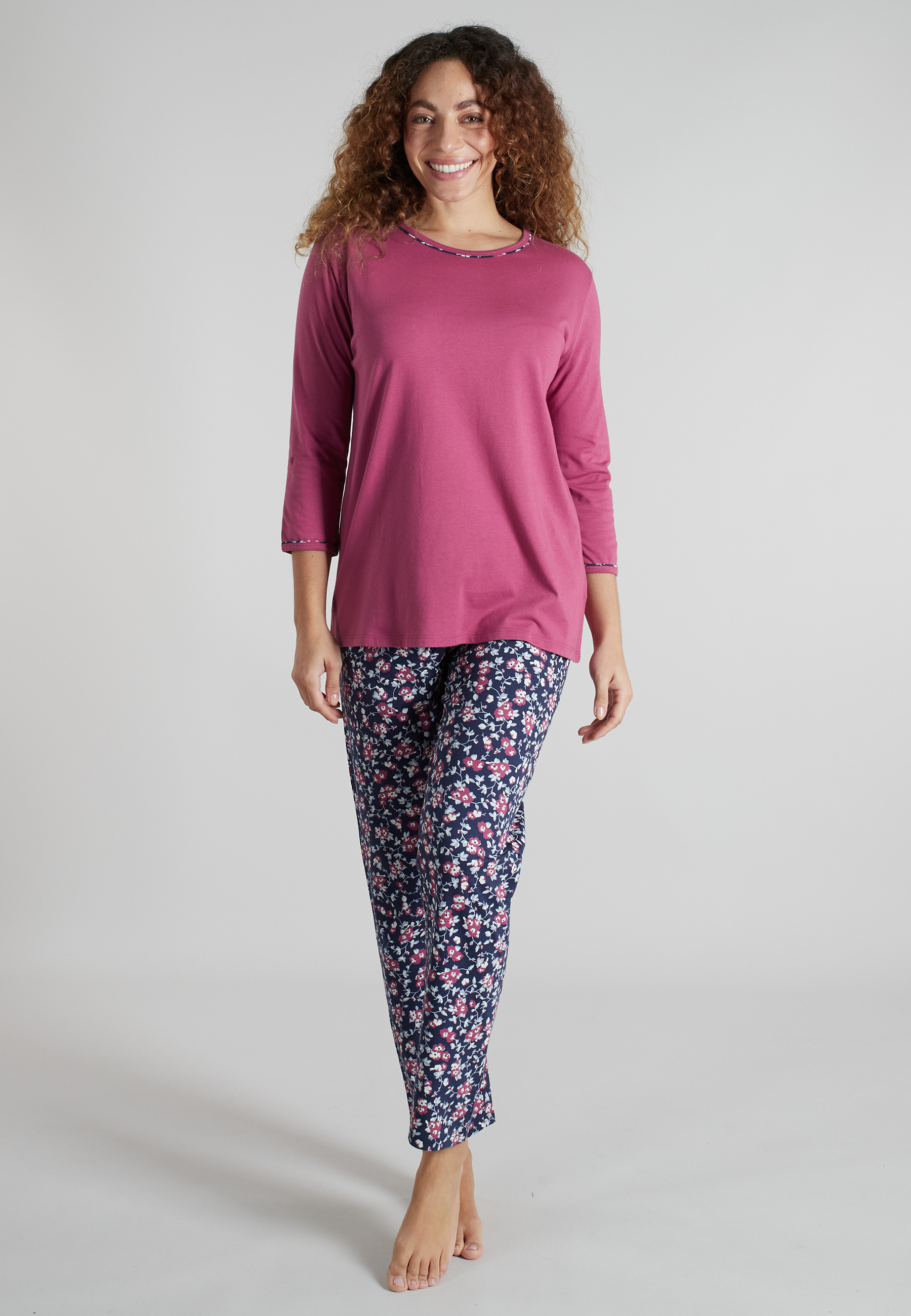 GÖTZBURG Damen Pyjama rot bedruckt