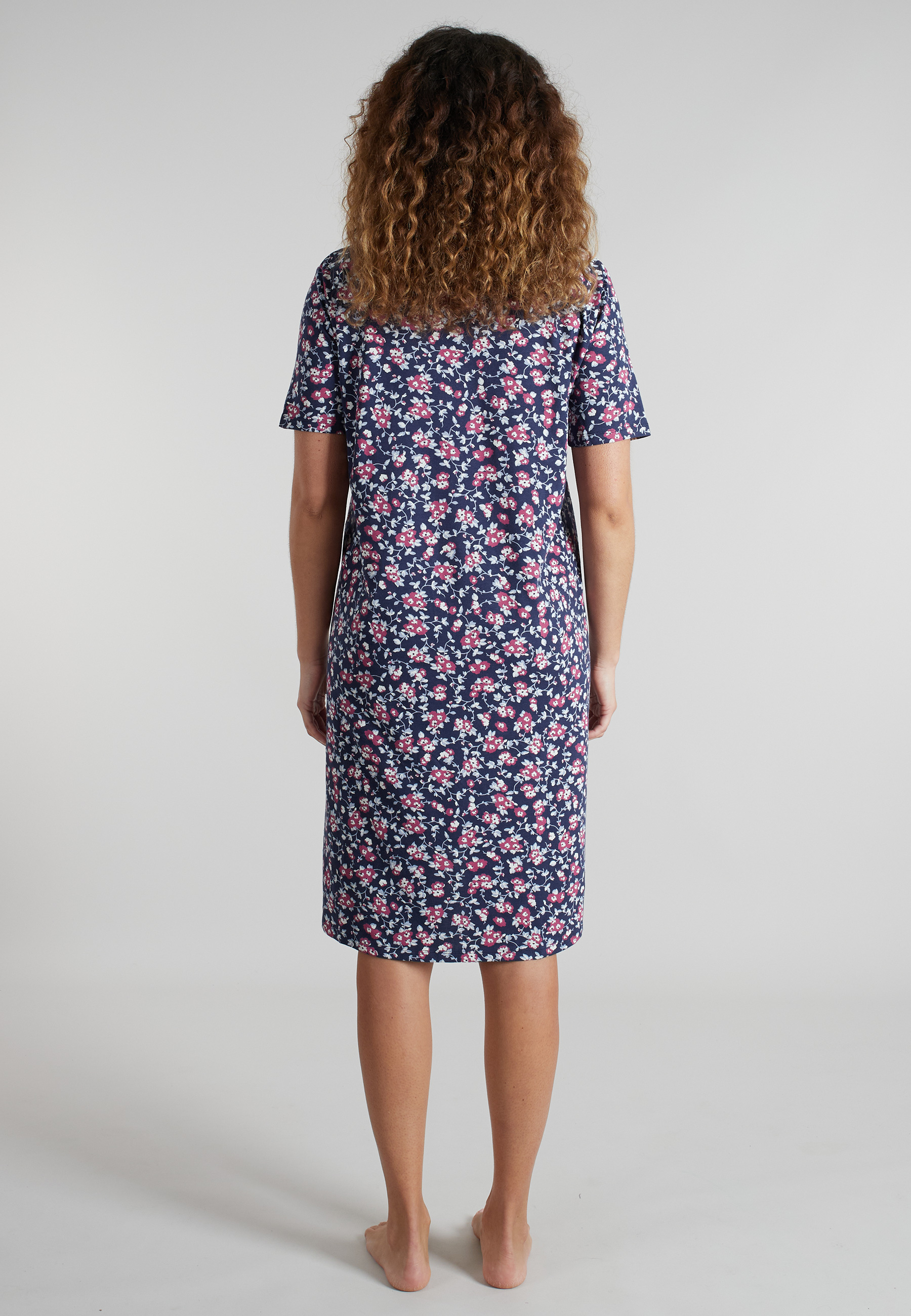 GÖTZBURG Damen Nachthemd blau bedruckt