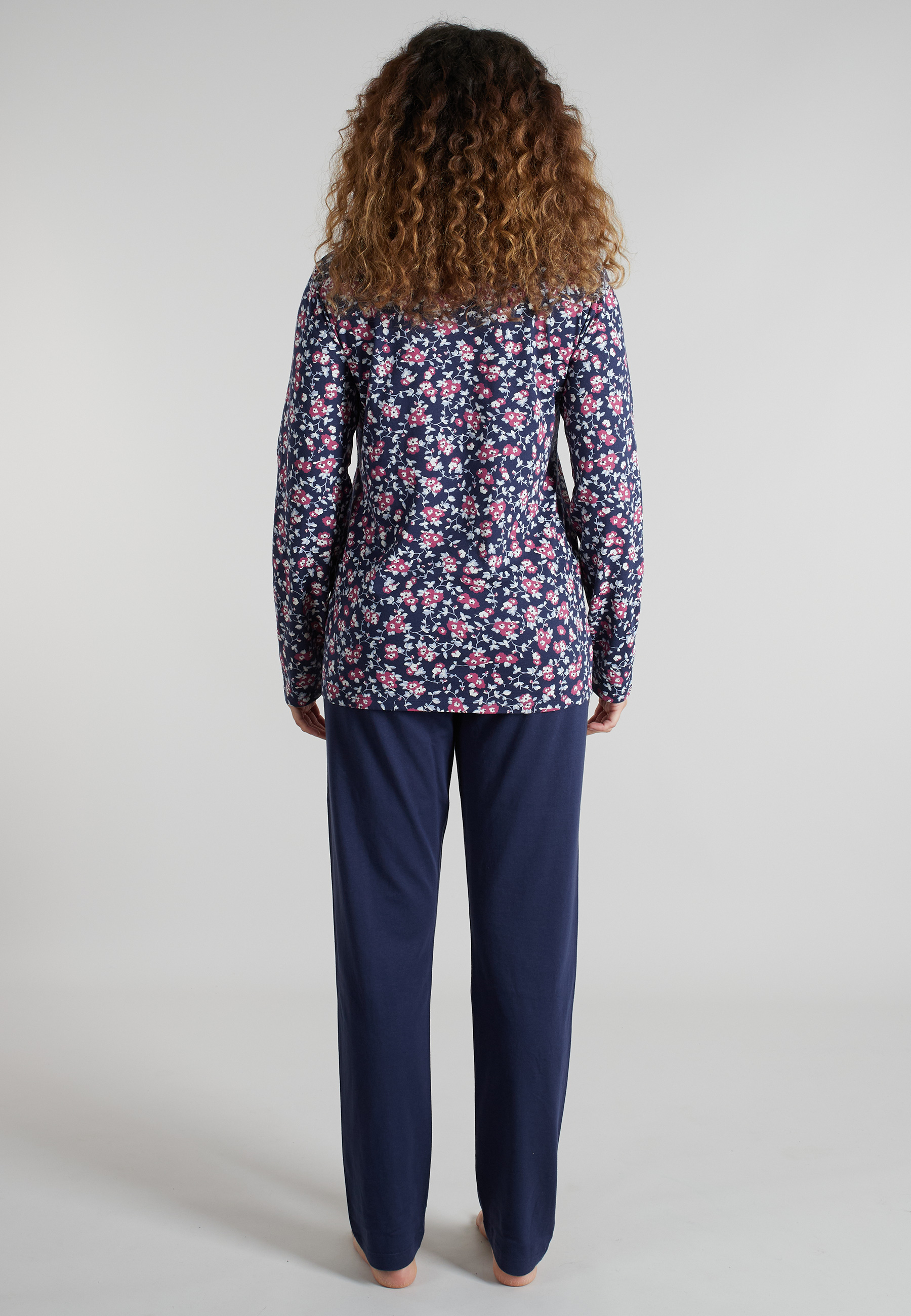 GÖTZBURG Damen Pyjama blau bedruckt