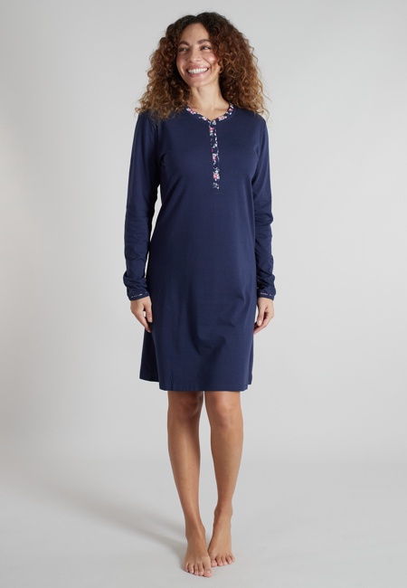GÖTZBURG Damen Nachthemd blau uni