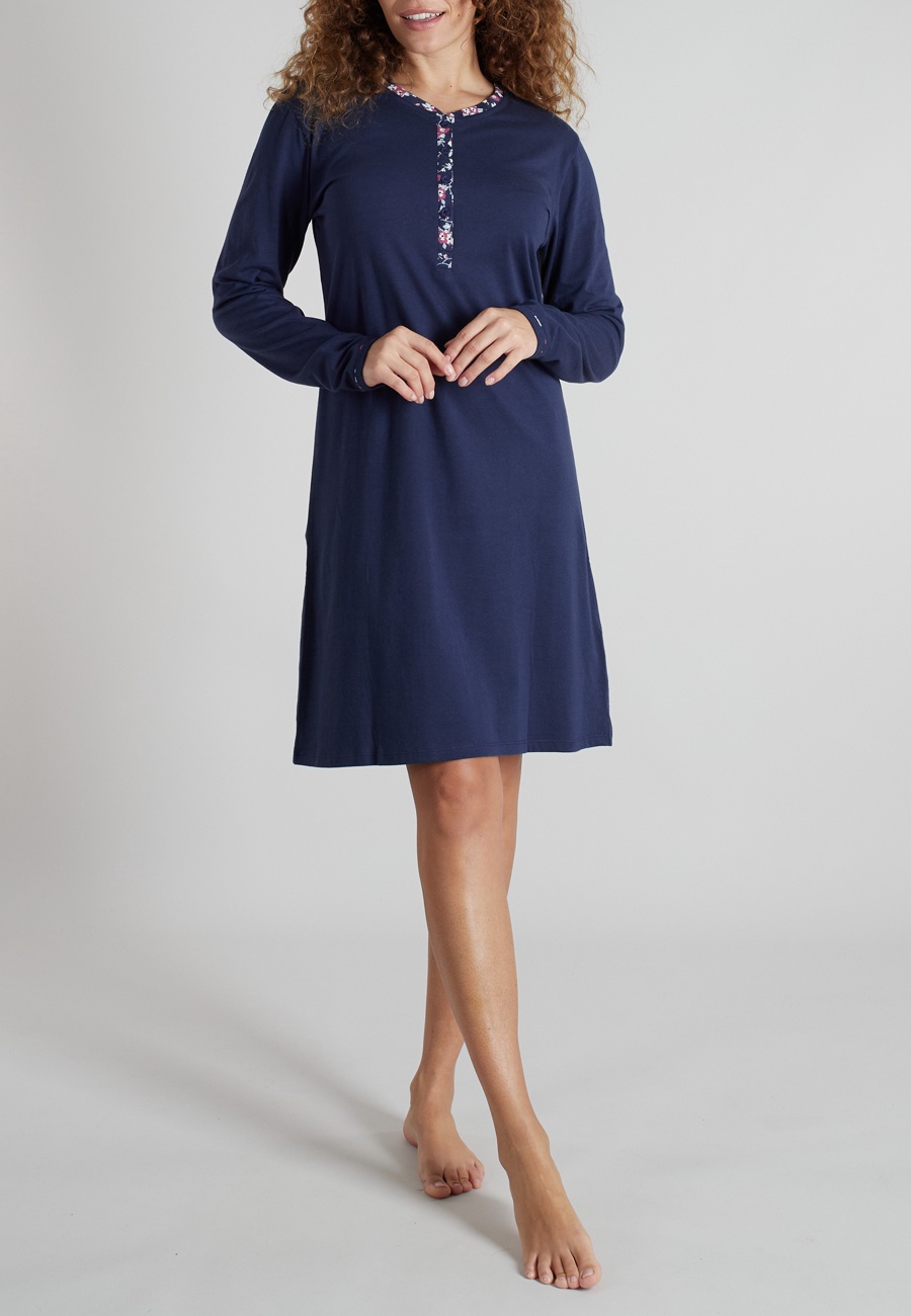 GÖTZBURG Damen Nachthemd blau uni