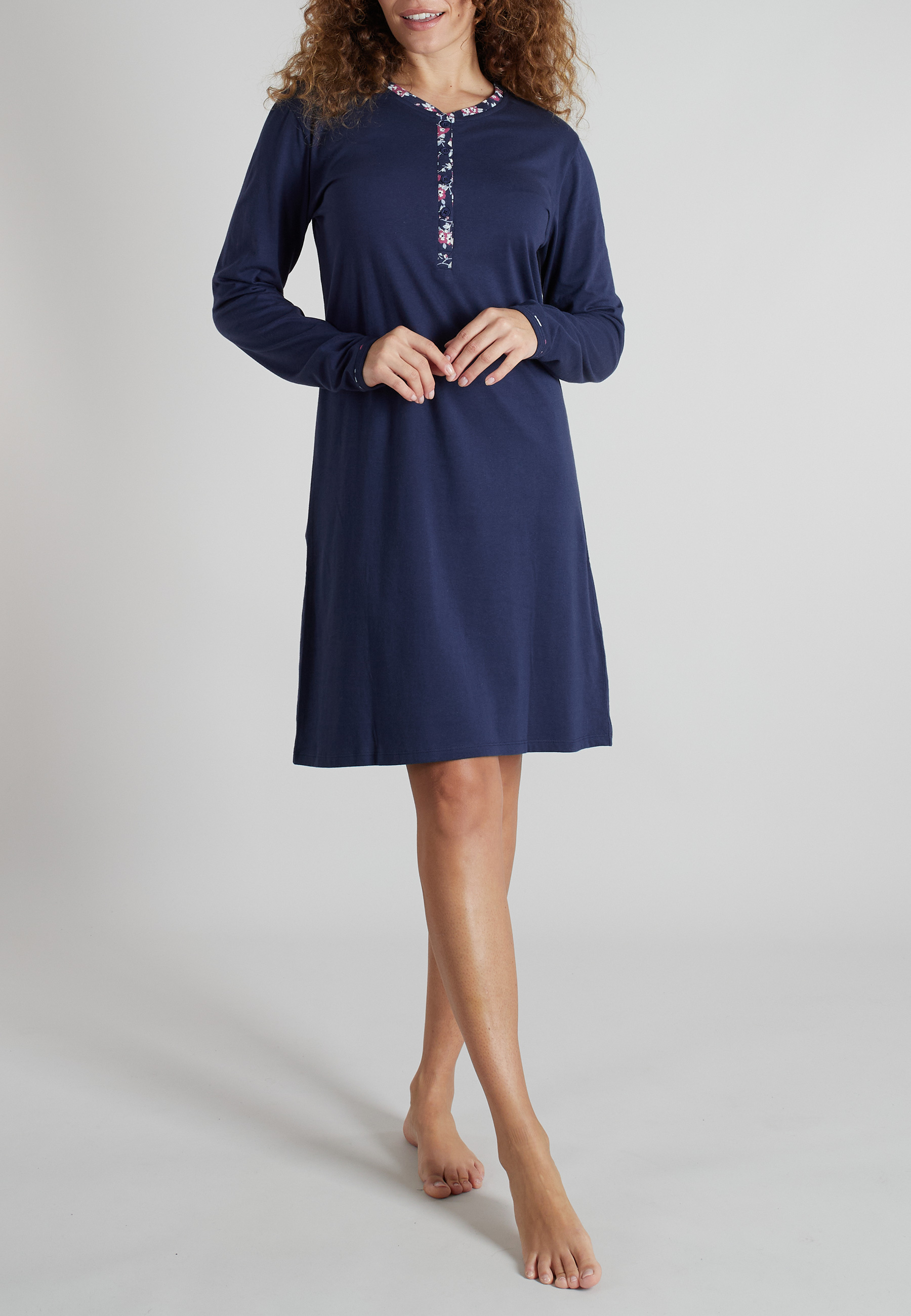GÖTZBURG Damen Nachthemd blau uni