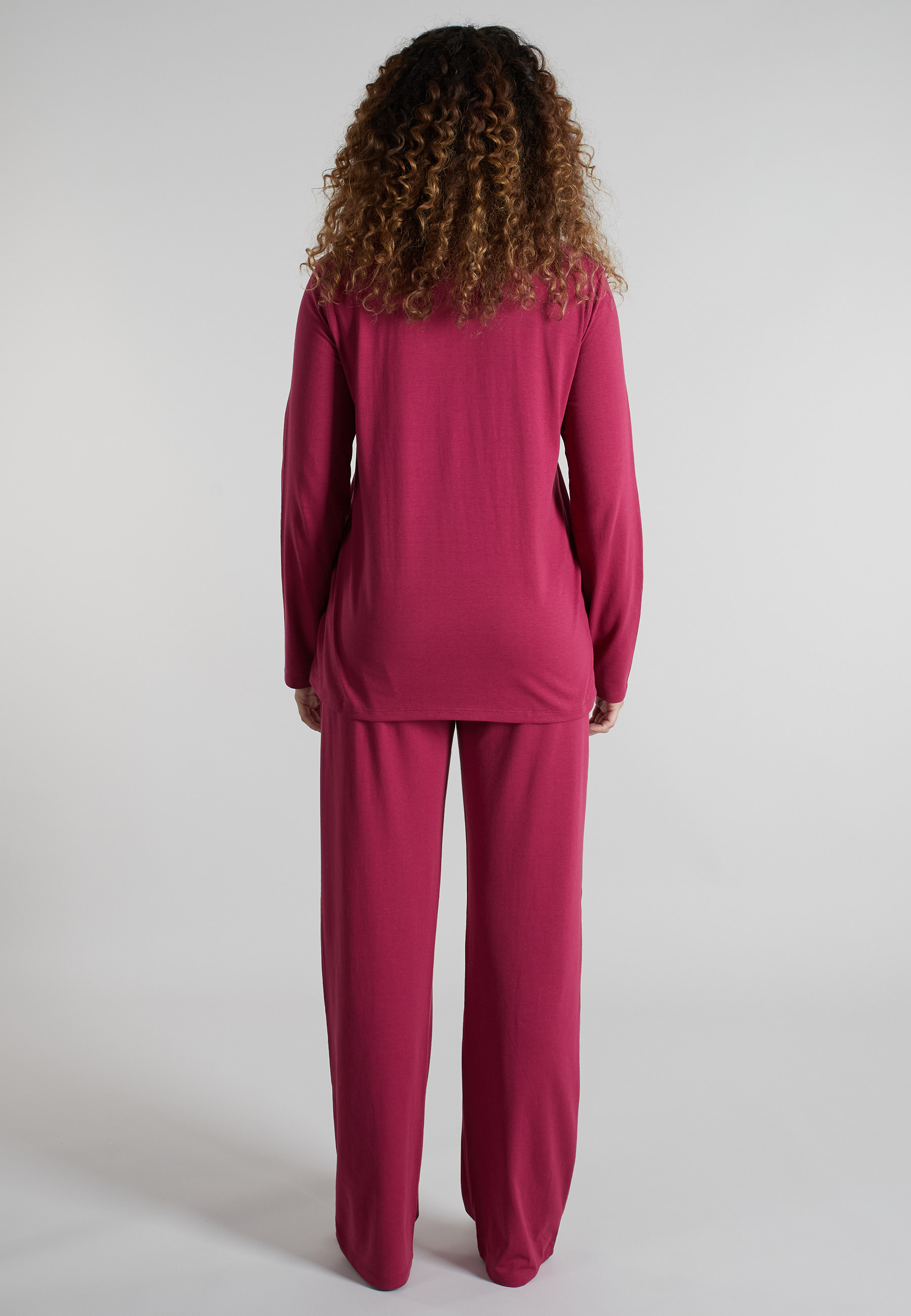 GÖTZBURG Damen Pyjama rot uni