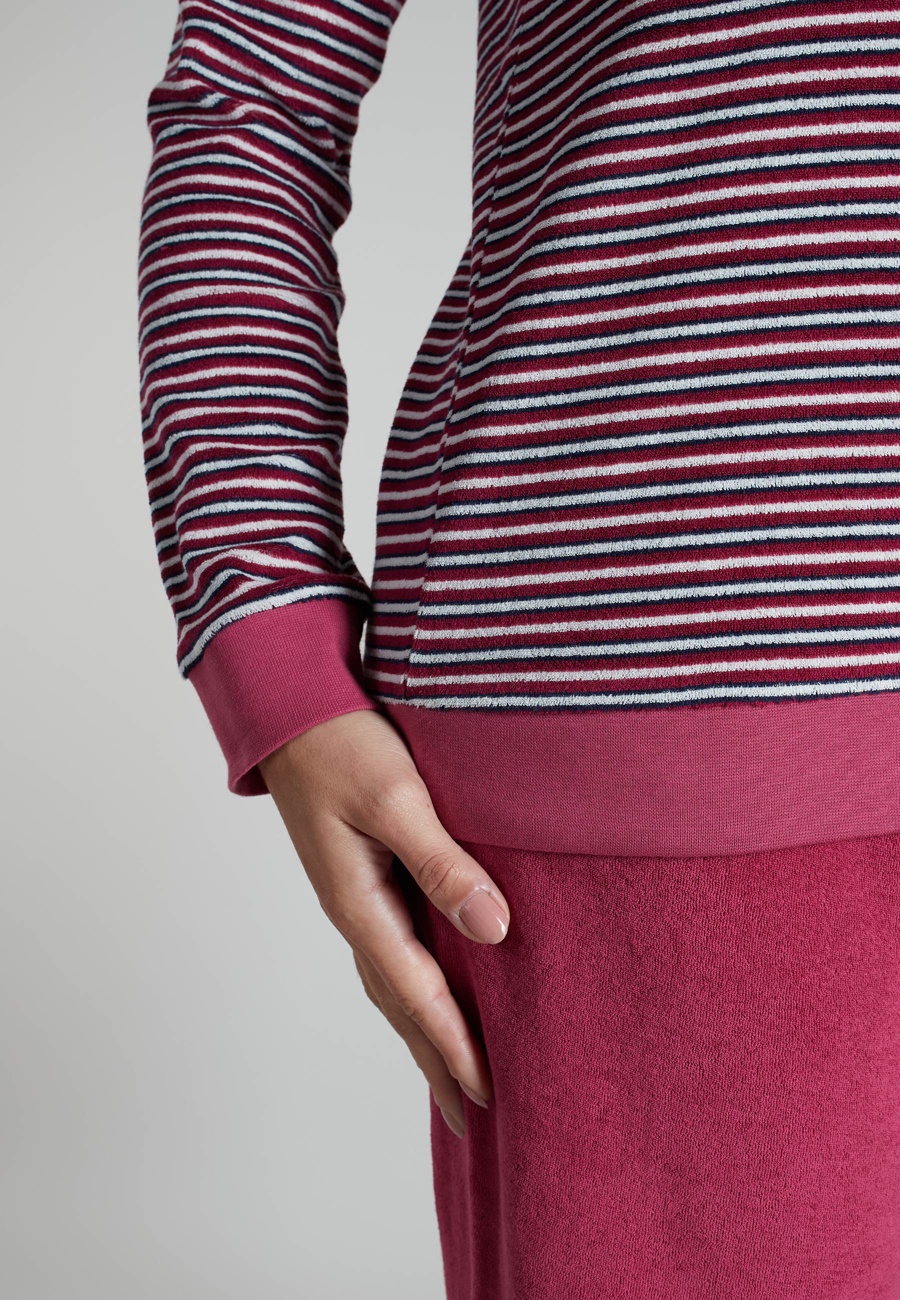 GÖTZBURG Damen Pyjama rot quergestreift