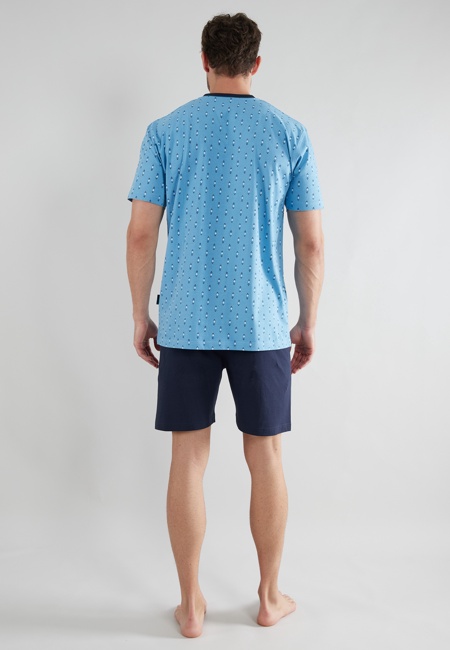 GÖTZBURG Herren Shorty blau bedruckt