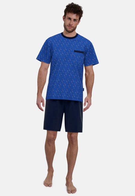 GÖTZBURG Herren Shorty blau bedruckt
