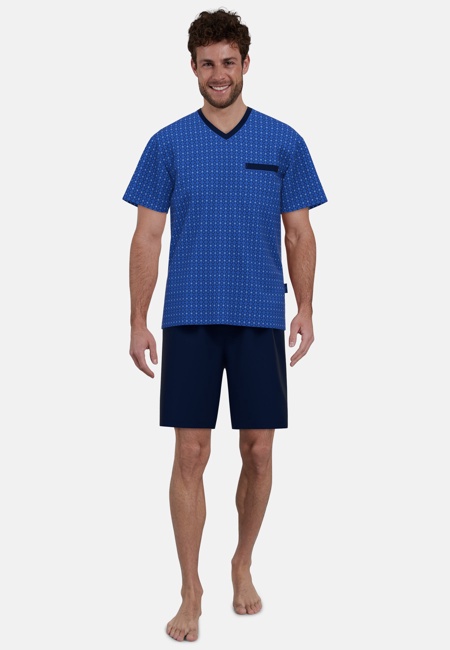 GÖTZBURG Herren Shorty blau bedruckt