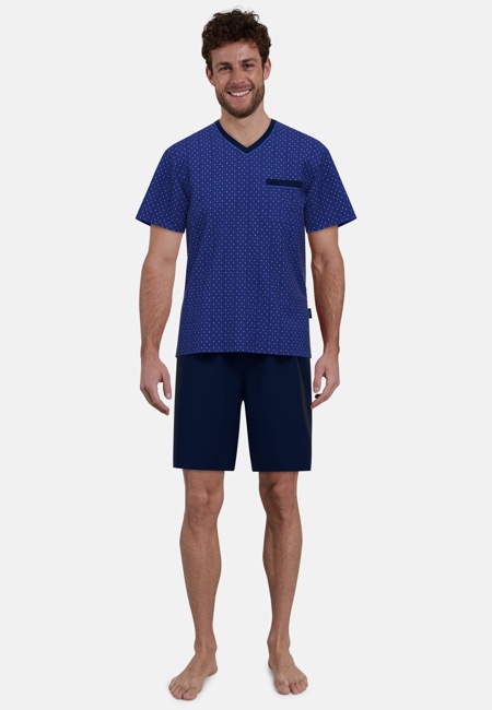 GÖTZBURG Herren Shorty blau bedruckt