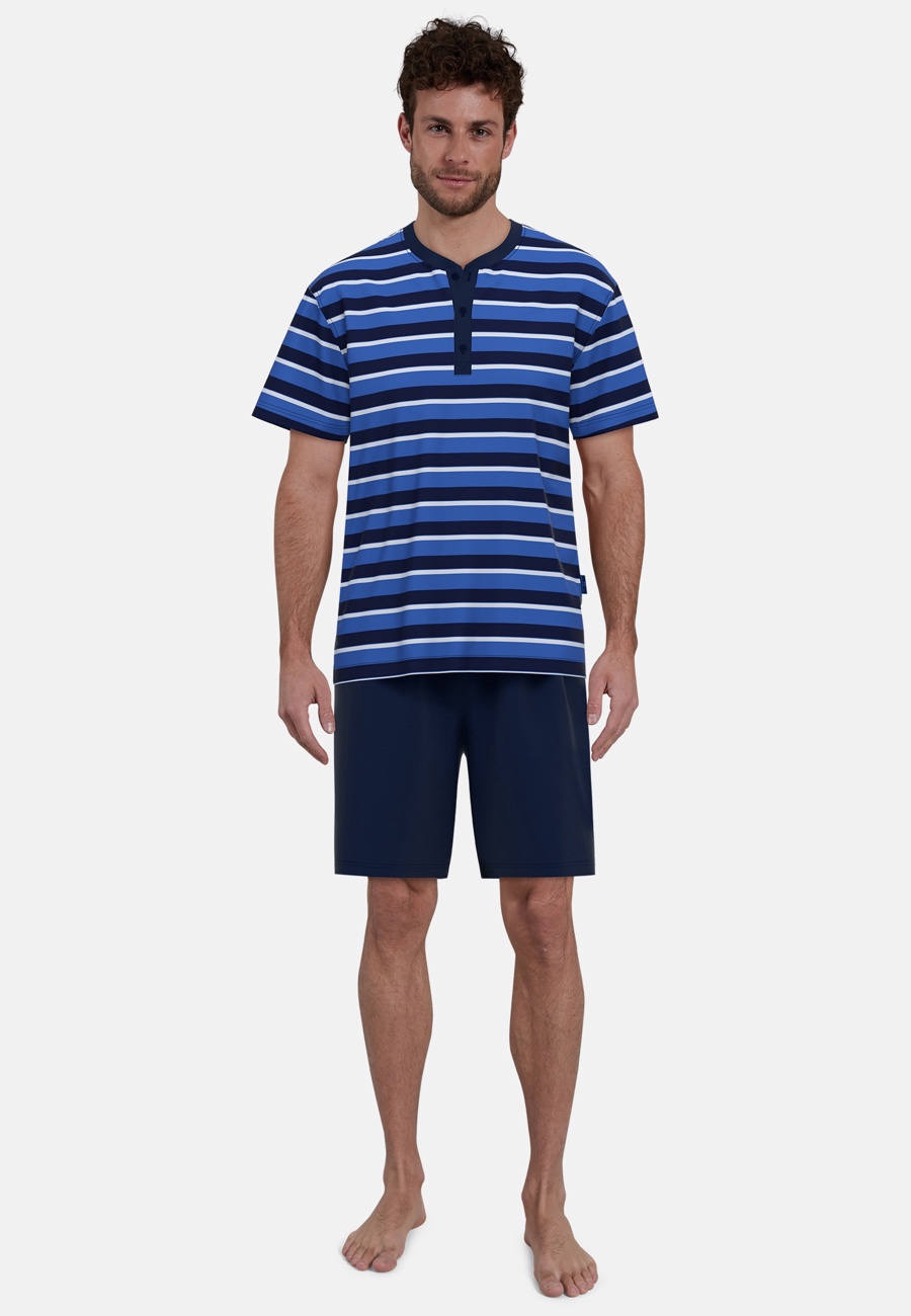 GÖTZBURG Herren Shorty blau quergestreift
