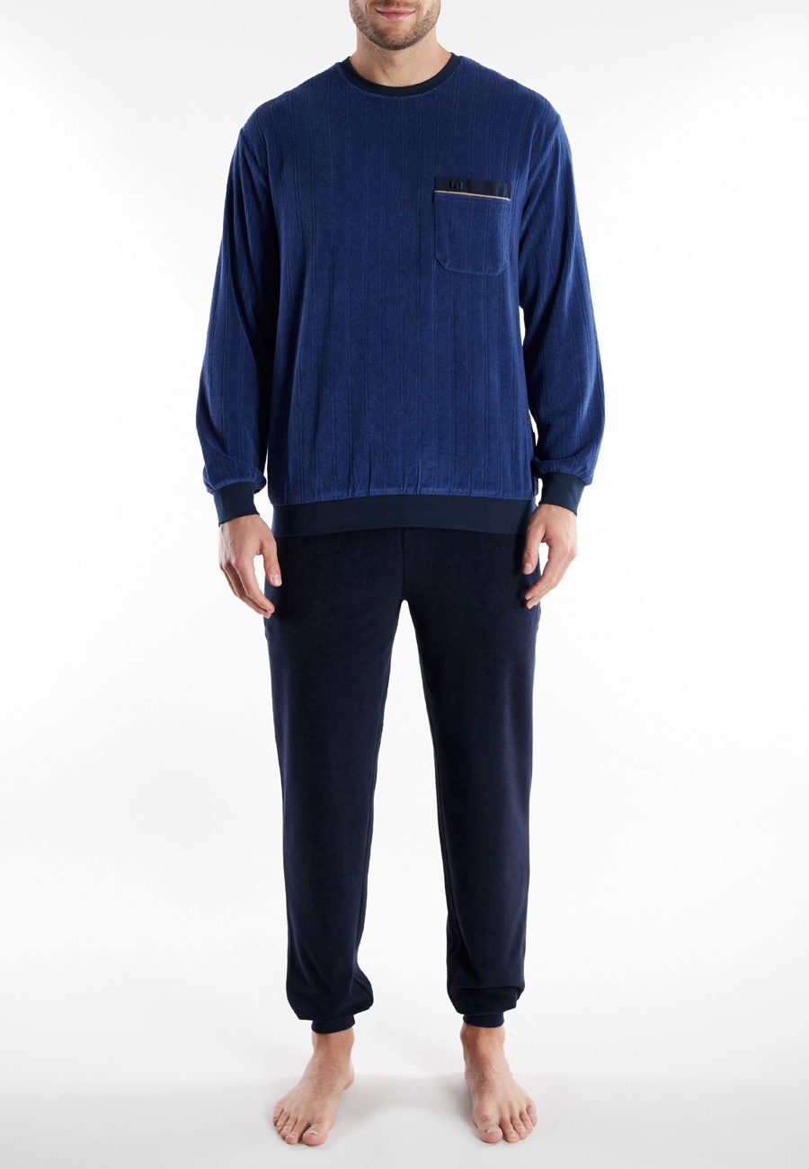 GÖTZBURG Herren Pyjama blau uni
