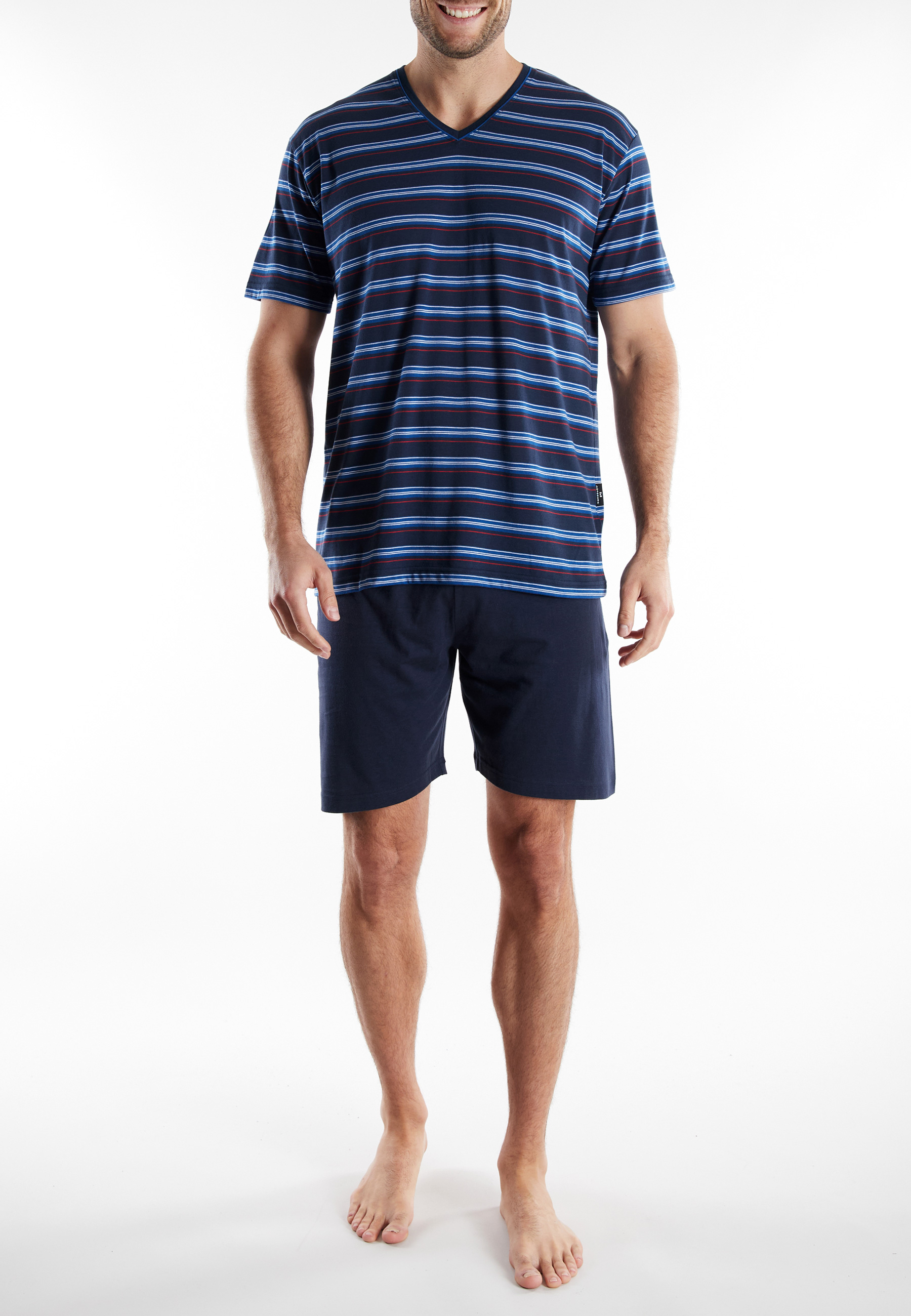 GÖTZBURG Herren Shorty blau quergestreift