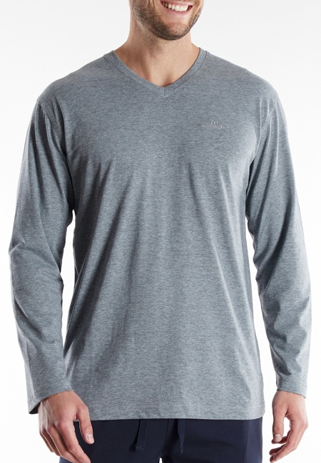 GÖTZBURG Herren Longsleeve grau uni