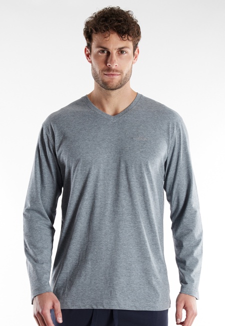 GÖTZBURG Herren Longsleeve grau uni