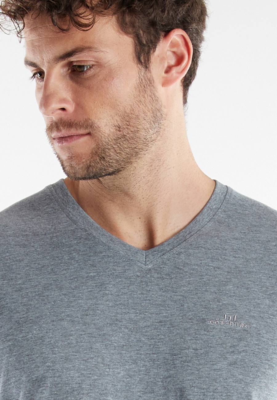 GÖTZBURG Herren Longsleeve grau uni
