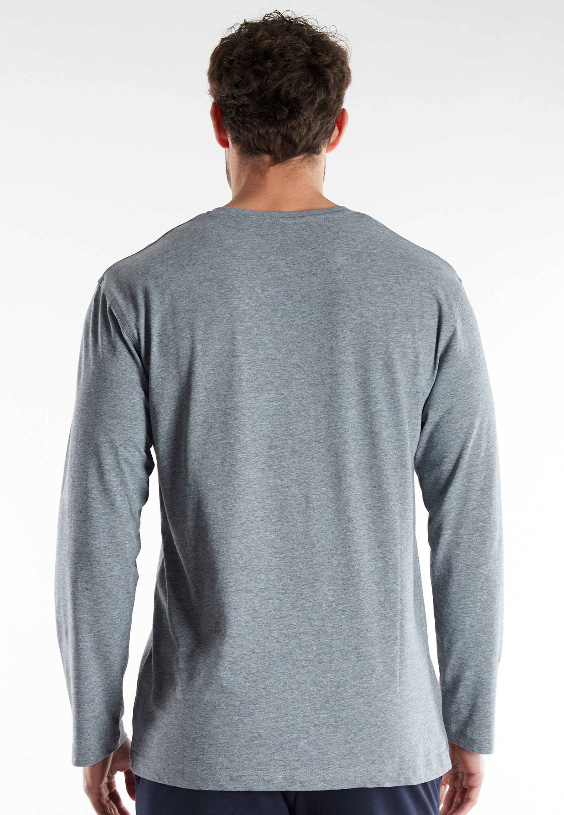 GÖTZBURG Herren Longsleeve grau uni