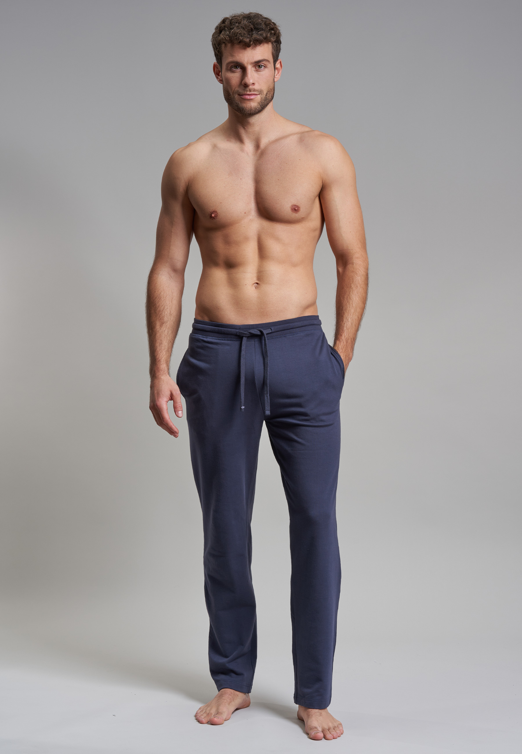 GÖTZBURG Herren Lange-Hose blau uni