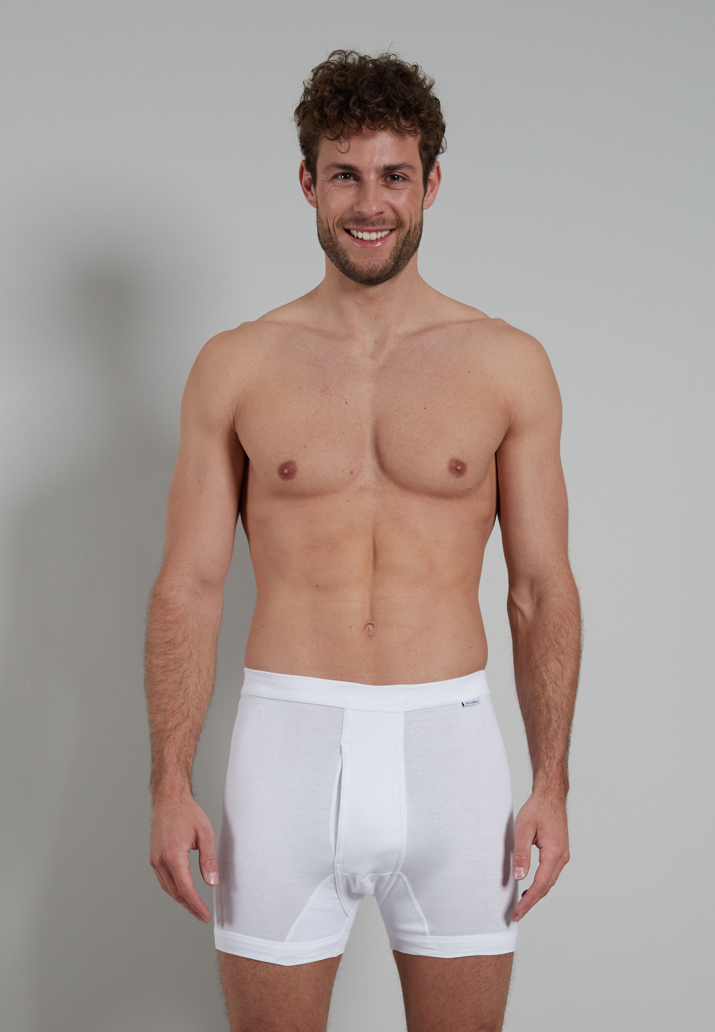 Herren Kurze-Hose weiß uni 1er Pack