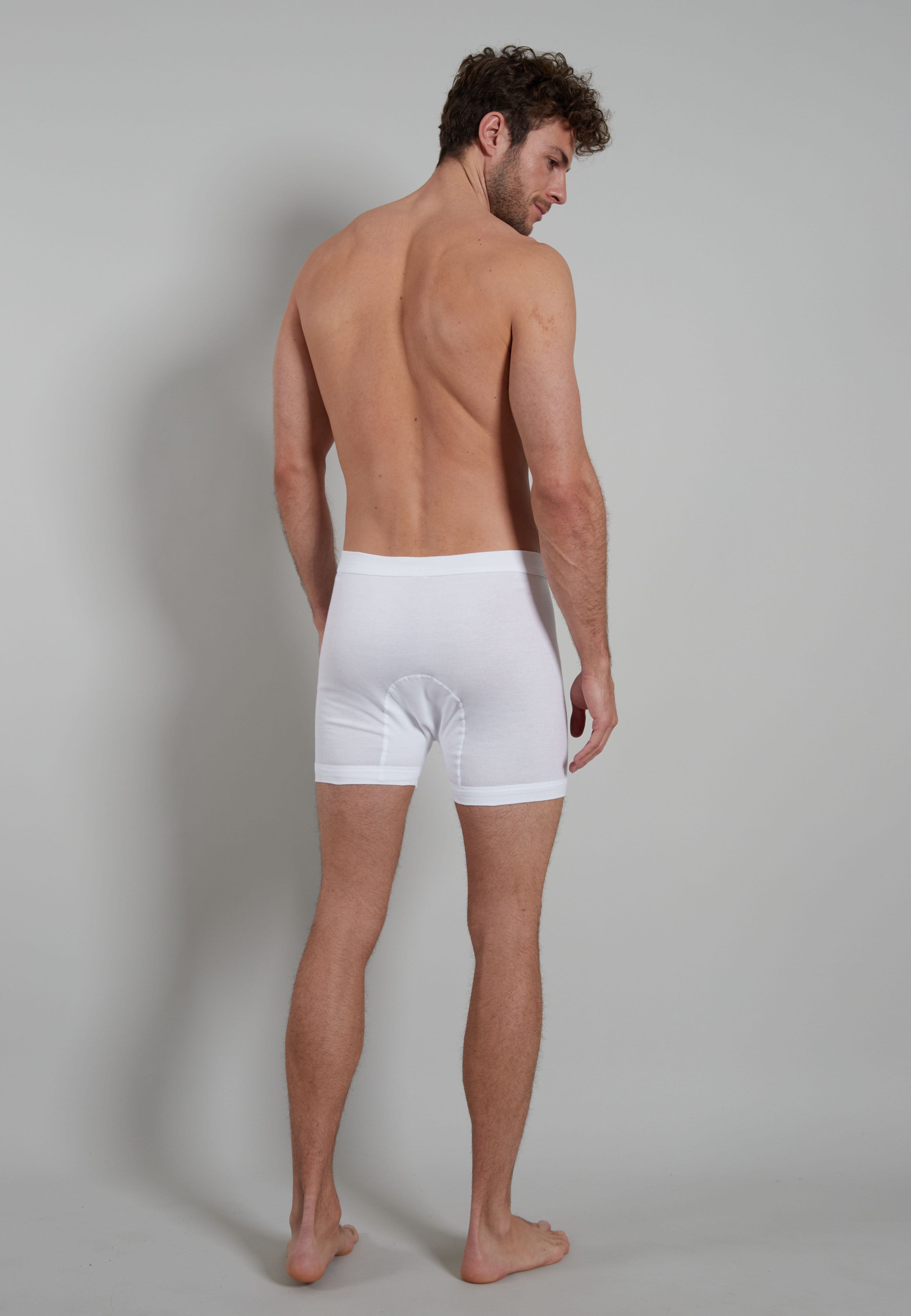 Herren Kurze-Hose weiß uni 1er Pack
