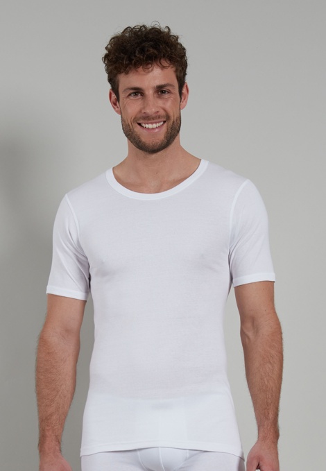Herren T-Shirt weiß uni 1er Pack