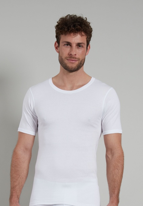Herren T-Shirt weiß uni 1er Pack
