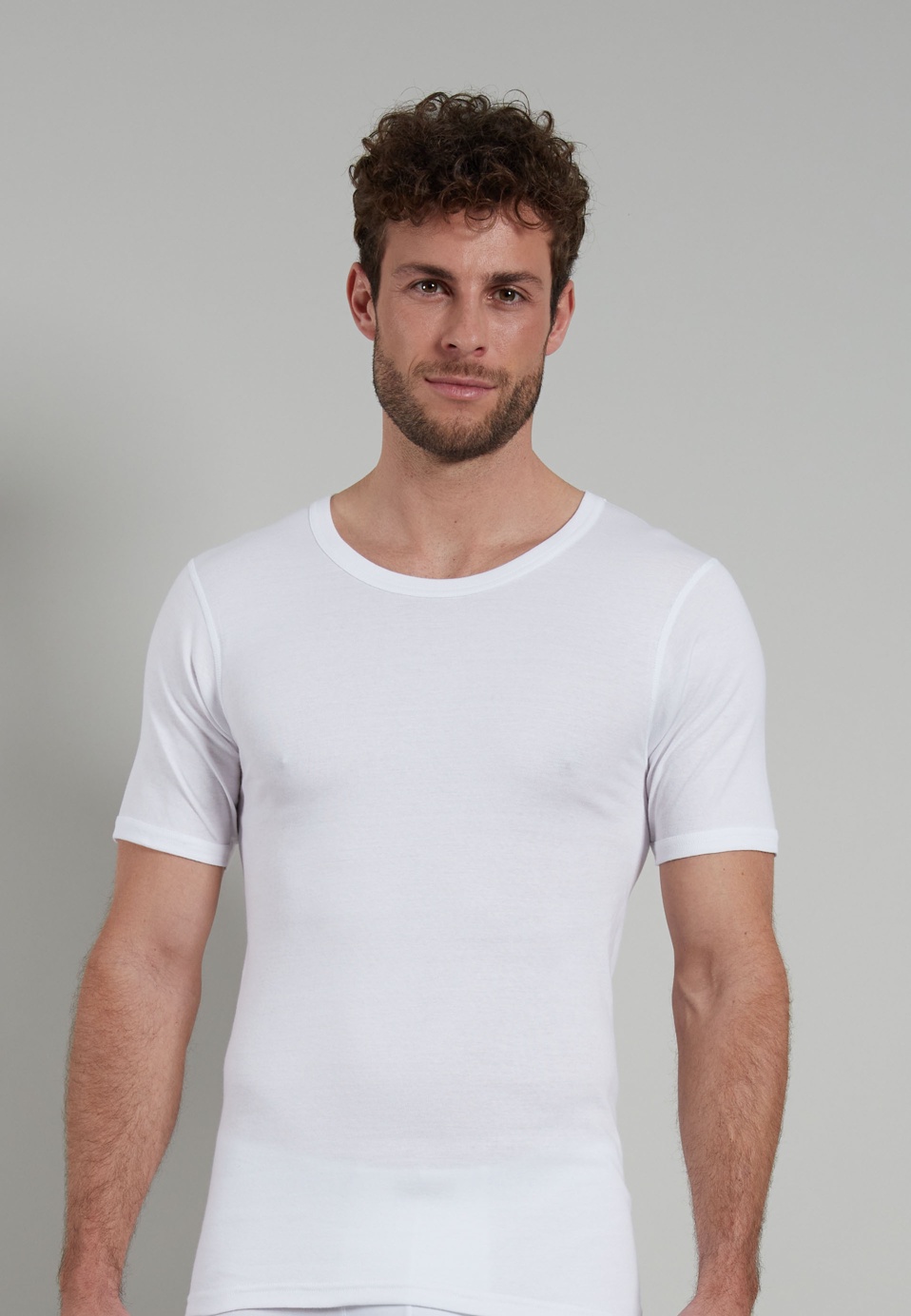 Herren T-Shirt weiß uni 1er Pack