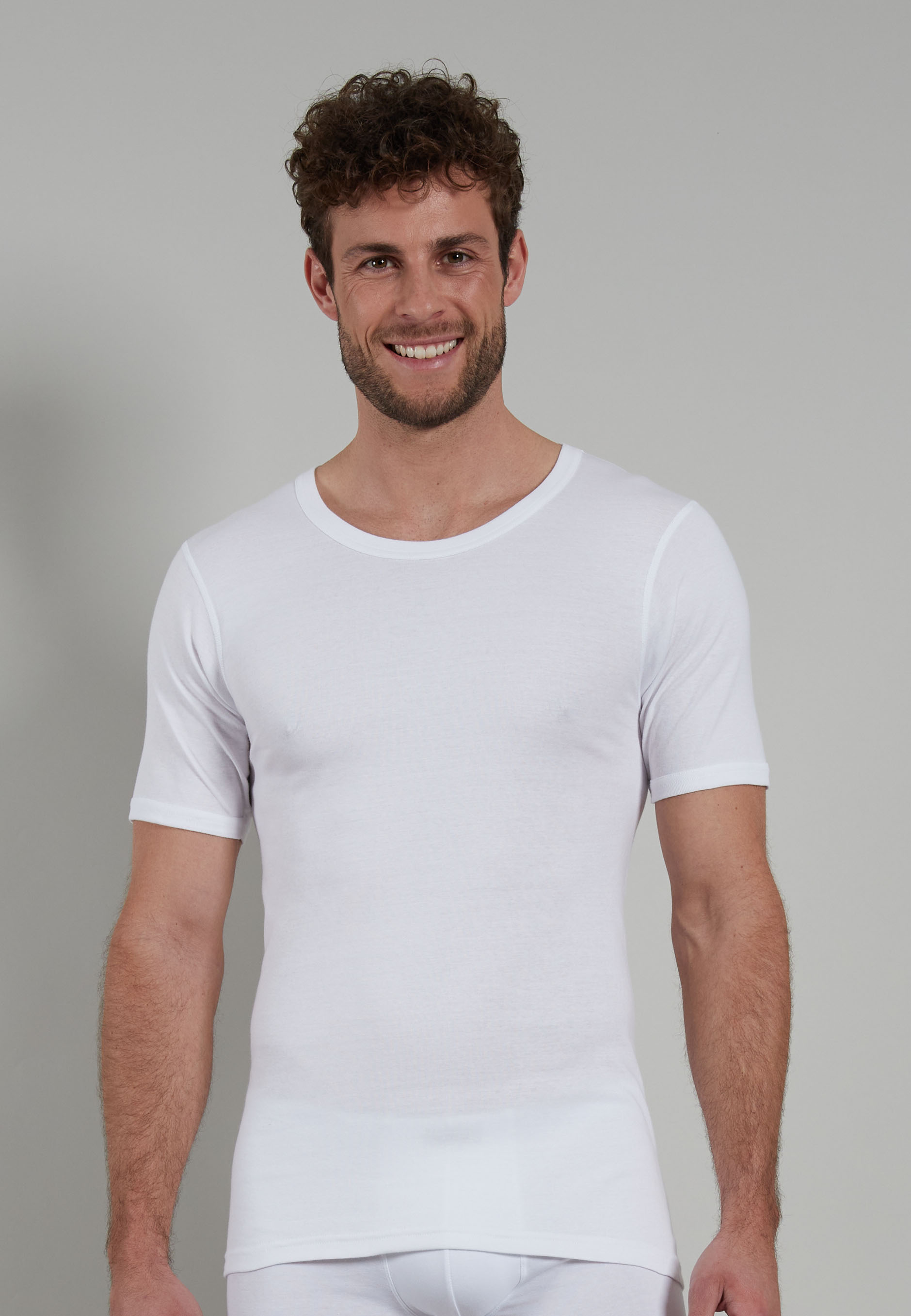 Herren T-Shirt weiß uni 1er Pack