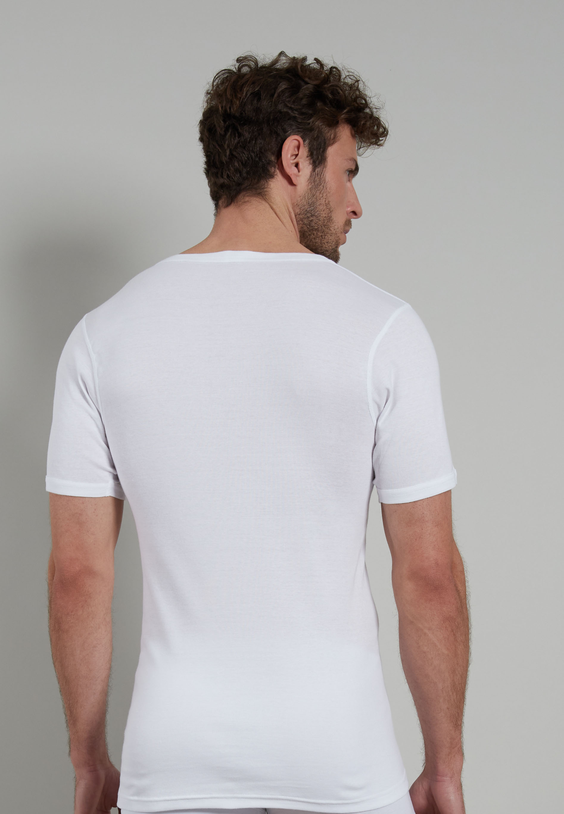 Herren T-Shirt weiß uni 1er Pack