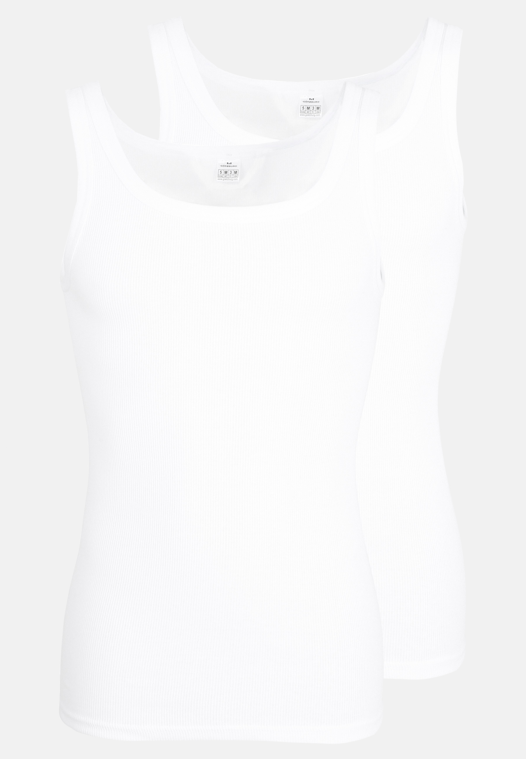 Herren Tank-Top weiß uni 2er Pack
