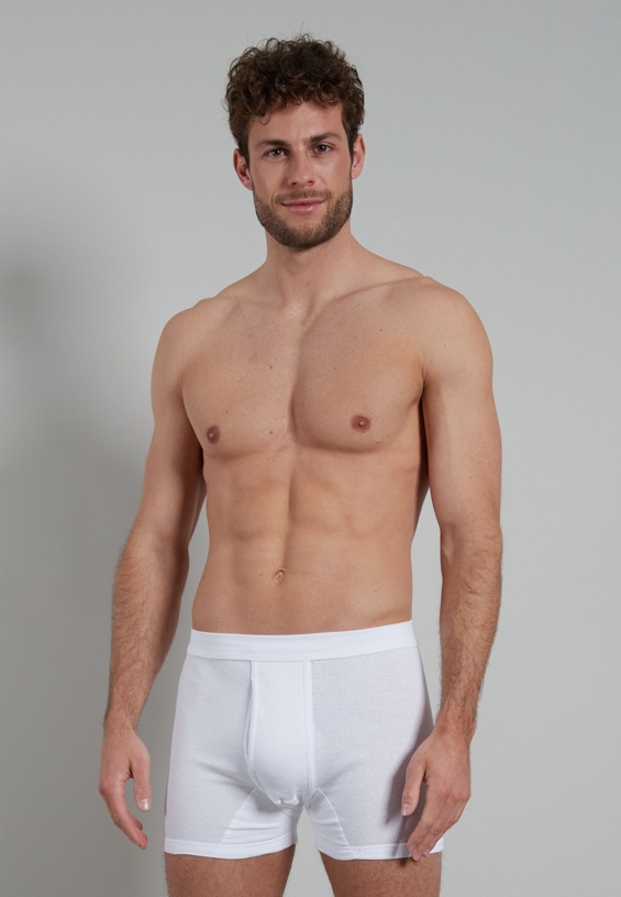 Herren Kurze-Hose weiß uni 1er Pack