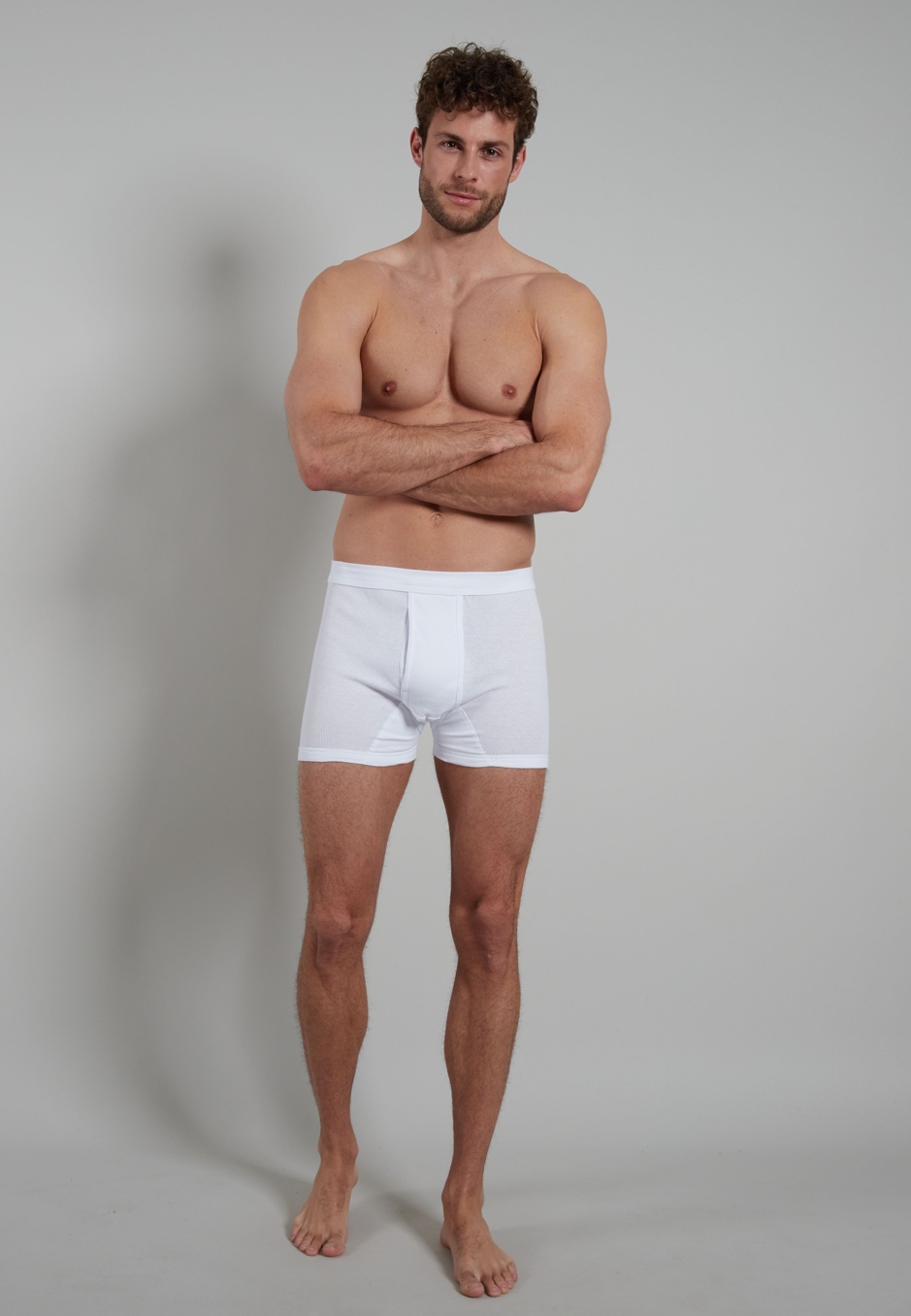 Herren Kurze-Hose weiß uni 1er Pack