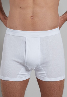 Herren Kurze-Hose weiß uni 1er Pack