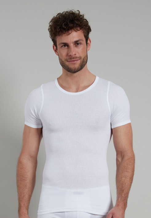 Herren T-Shirt weiß uni 1er Pack