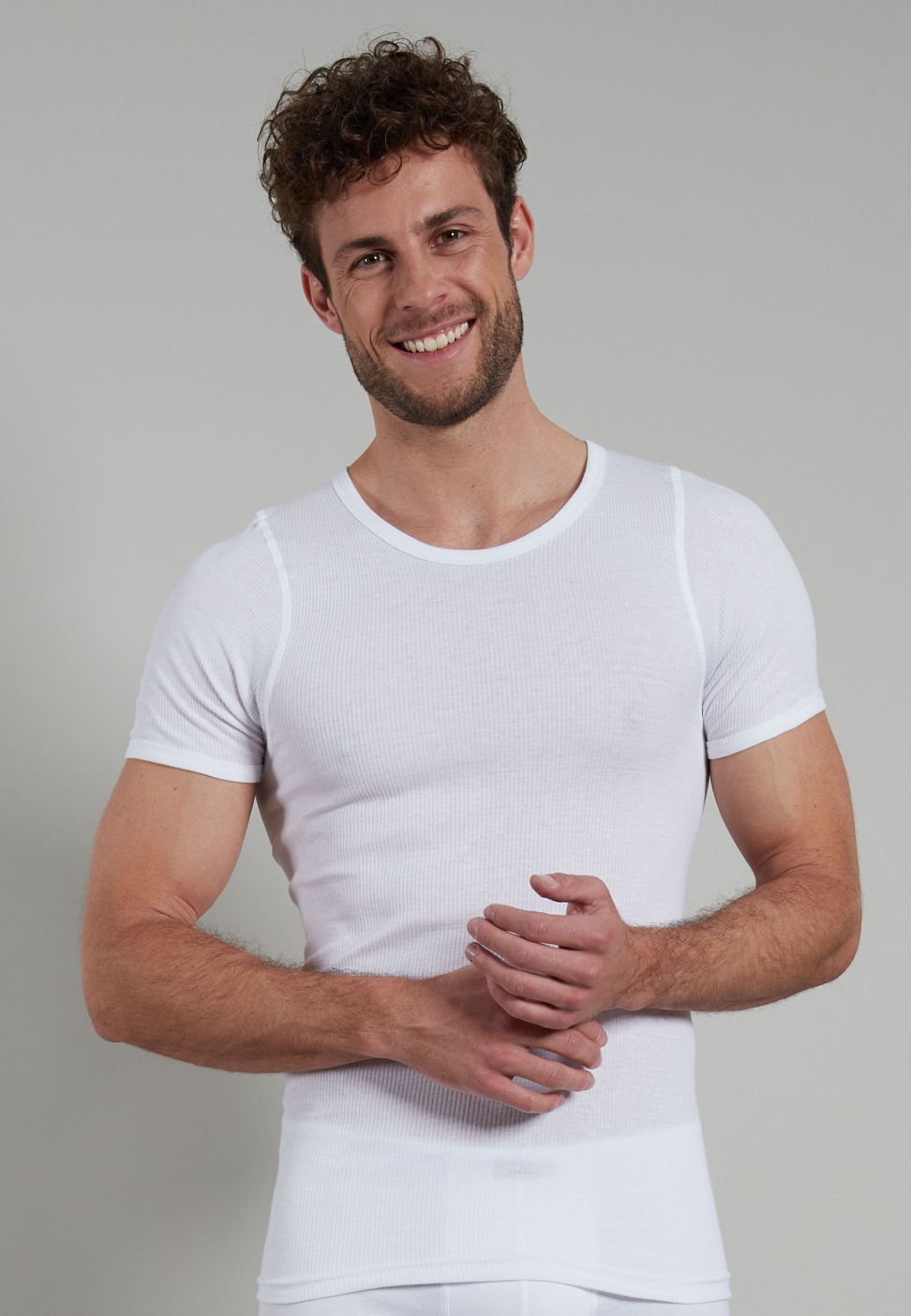 Herren T-Shirt weiß uni 1er Pack