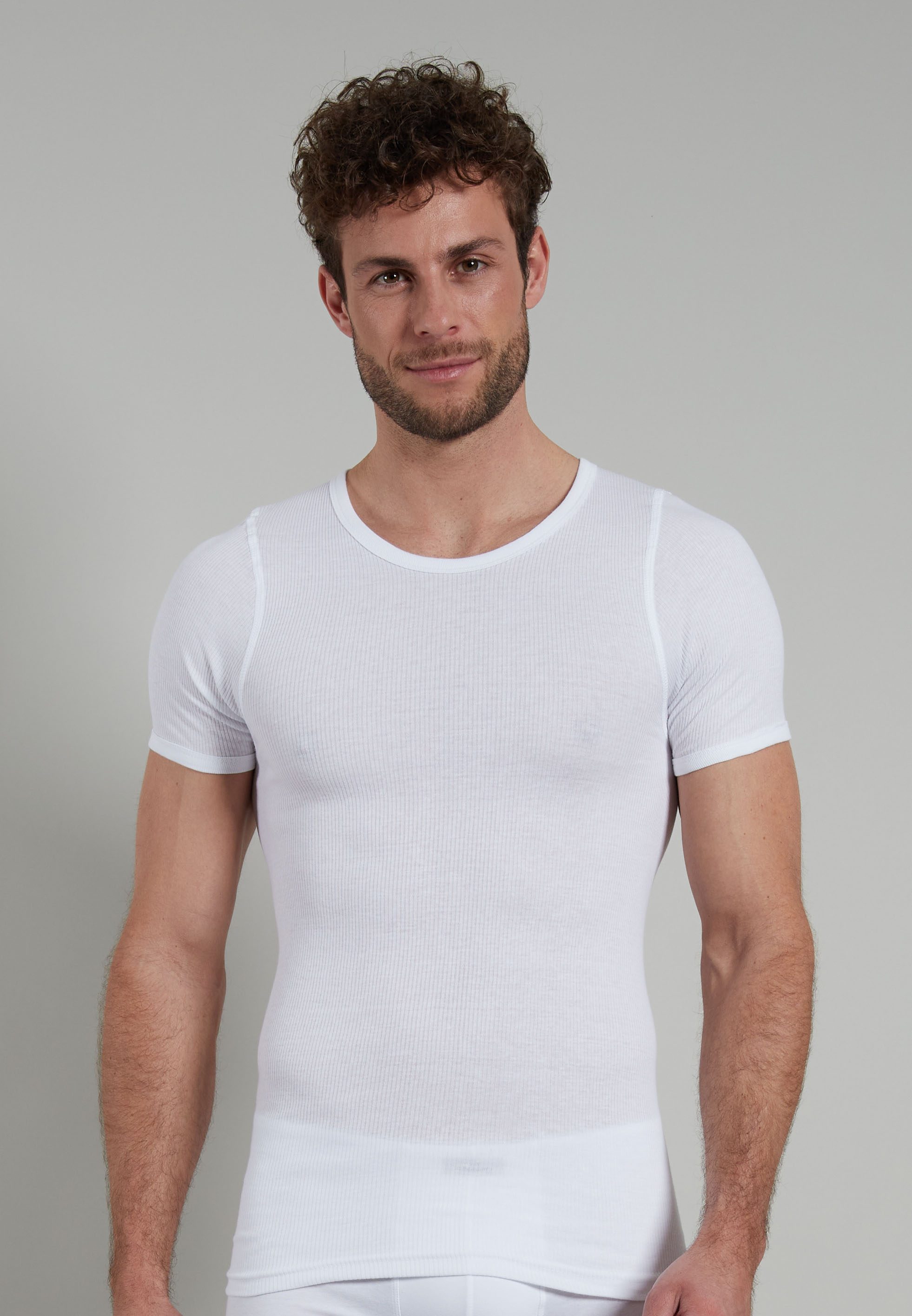 Herren T-Shirt weiß uni 1er Pack