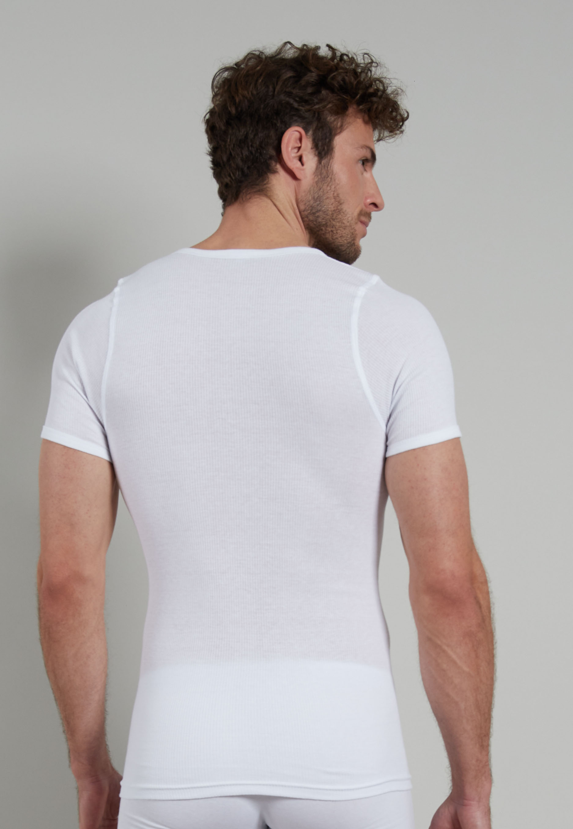 Herren T-Shirt weiß uni 1er Pack