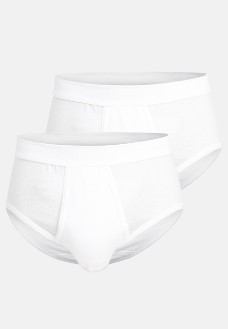 Herren Slip weiß uni 2er Pack