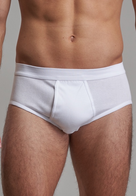 Herren Slip weiß uni 2er Pack